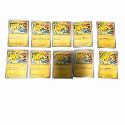 Set of 10 Pokemon World Championship 2025 Black Star Promo Pikachu SVP 225 Cards - Image 1