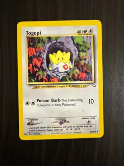 Togepi Neo Genesis 51/111 Uncommon Vintage Pokemon TCG Card - Image 1