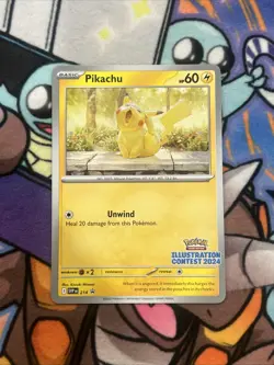 Pikachu (Illustration Contest 2024) SV: Scarlet & Violet Promo Cards SVP214 NM - Image 1
