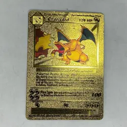 1999 Pokemon Charizard Gold Foil Textured Card 4/102 - Image 1