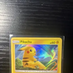 2017 Pikachu Holo Pokemon Trading Card 28/73 Holo Pikachu Card Rainbow - Image 2