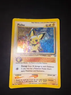 Pichu - 12/111 - Pokemon Neo Genesis Unlimited Holo Rare Card WOTC - Image 1