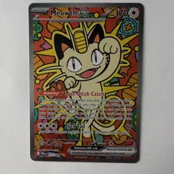 Meowth EX Full Art Holo Pokemon TCG Card POR 121/088 170 HP Basic - Image 1