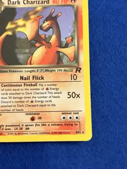1st Edition Dark Charizard 4/82 Pokemon Team Rocket Holo Rare Card NM WOTC - Image 4