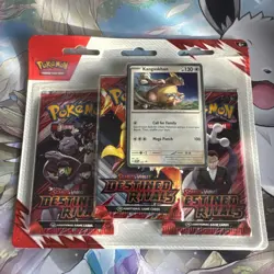 Pokemon TCG: Scarlet & Violet Destined Rivals 3 Pack Triple Blister Kangaskhan - Image 1