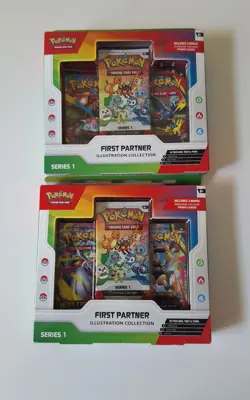 2x First Partner Illustration Collection Series 1 Promo Box Pokemon TCG - Image 1