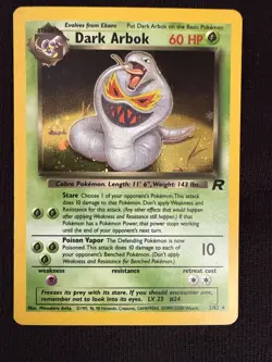 Pokemon Dark Arbok Holo Rare TCG Card 2/82 Vintage - Image 1