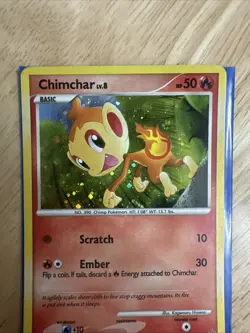 Pokemon TCG Chimchar DP02 Holo Rare Diamond and Pearl Black Star Promos NM - Image 2