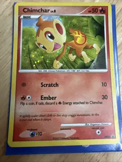 Pokemon TCG Chimchar DP02 Holo Rare Diamond and Pearl Black Star Promos NM - Image 3