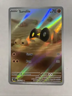 Pokemon TCG Sandile 216/198 Illustration Rare Card Scarlet & Violet Base Set - Image 1