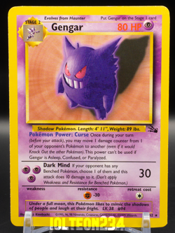 Pokemon TCG - Gengar 20/62 Fossil Vintage Regular Rare WOTC - Image 1