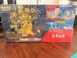 Pokemon Surging Sparks Costco 2-Pack - Elite Trainer Box (ETB) + Booster Bundle - Image 1