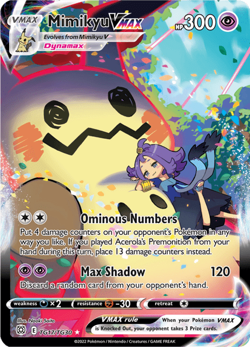 Pokemon TCG Mimikyu VMAX TG17/TG30 Ultra Rare Brilliant Stars NM/M - Image 1
