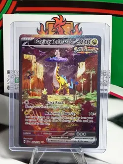 2024 Pokemon TEF EN Raging Bolt Ex 208/162 Special Illustration Rare NM - Image 1