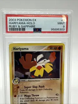 2003 Pokemon EX Ruby & Sapphire Hariyama Holo Mint PSA 9 - Image 2