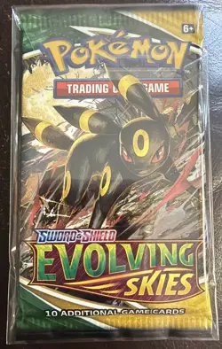 Pokemon TCG Evolving Skies Booster Pack Lot of 3 Sealed Sword & Shield - Image 2