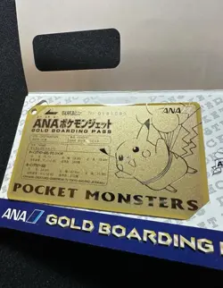 1998 Pokemon ANA Pikachu Gold Pass - Mint unused - Image 4