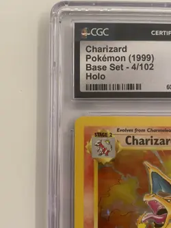 🔥 Pokemon unlimited CHARIZARD CGC 10 GEM MINT Base set 4/102 - Image 3