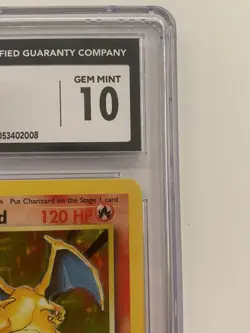 🔥 Pokemon unlimited CHARIZARD CGC 10 GEM MINT Base set 4/102 - Image 4
