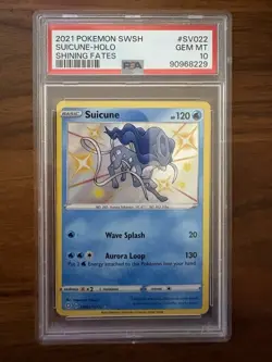 2021 Pokemon SWSH SHINING FATES - SUICUNE HOLO #SV022/SV122 - PSA 10 - Image 1