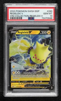 Regieleki V Pokemon Sword & Shield Black Star PSA 10 GEM MT - Image 1