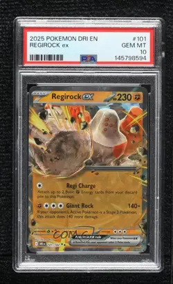 Regirock ex Pokemon Destined Rivals (DRI) PSA 10 GEM MT - Image 1