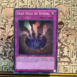 Konami Yu-Gi-Oh! TCG Trap Hole of Spikes Super Rare 1st Edition MIL1-EN022 - Image 1