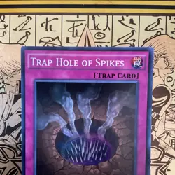 Konami Yu-Gi-Oh! TCG Trap Hole of Spikes Super Rare 1st Edition MIL1-EN022 - Image 2