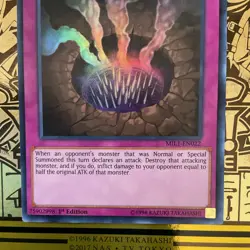 Konami Yu-Gi-Oh! TCG Trap Hole of Spikes Super Rare 1st Edition MIL1-EN022 - Image 3