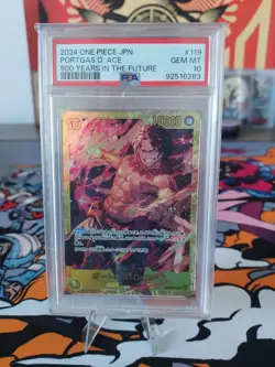 One Piece Japanese OP07-119 Portgas D Ace SEC PSA 10 - Image 1