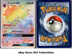 2017 Pokemon, S&M Shining Legends, #77/73 Zoroark GX, Rainbow SecretRare - Image 1
