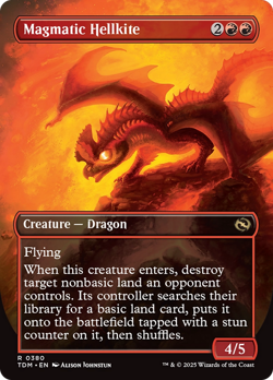 x1 Magmatic Hellkite / TDM Tarkir Dragonstorm MTG 380 BORDERLESS FULL ART 1x - Image 2