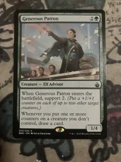 MTG Generous Patron Battlebond 070/254 Regular Rare Magic The Gathering - Image 1