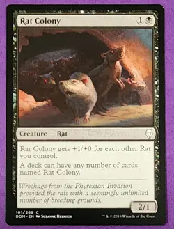 MTG Magic The Gathering - Rat Colony - Dominaria NM - Image 1