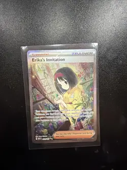 Pokemon TCG Scarlet & Violet Trainer Supporter Erika's Invitation 203/165 - Image 1