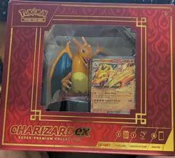 Pokemon TCG Charizard EX Super-Premium Collection Box Sealed New Packs Statue - Image 1