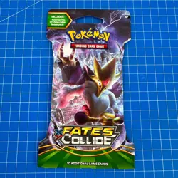 BRAND NEW Pokemon XY Fates Collide M Alakazam Blister Booster Pack Sealed 2016 - Image 1