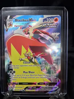 Pokemon TCG Blaziken VMAX TG15/TG30 Sword And Shield Full Art Rapid Strike NM - Image 1