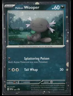 Pokemon - Wooper SVP 041 Black Star Promo Cosmos Holo NM HD SWIRL - Image 1