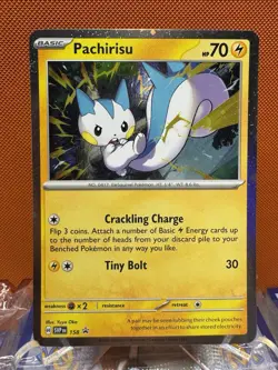 Pokemon Black Star Promo Pachirisu SVP 158 Cosmos Holo NM 2248 - Image 1