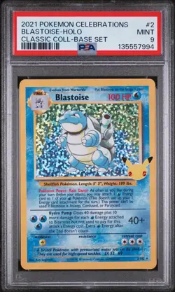 PSA 9 BLASTOISE #2 HOLO POKEMON CELEBRATIONS CLASSIC COLLECTION MINT - Image 1
