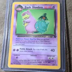 Pokemon TCG Dark Slowbro Team Rocket Rare 29/82 60 HP English Wizards Stage 1 - Image 1