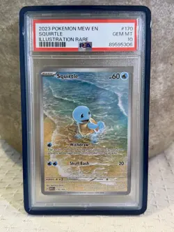 2023 Pokemon SV 151 EN Squirtle Special Illustration Rare #170 PSA 10 - Image 1