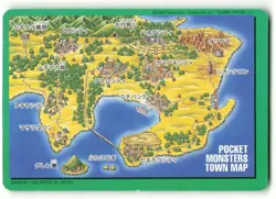Venusaur Trainer No. 000 Town Map Bandai Carddass Series 1-2 G Pokemon JP - Image 2