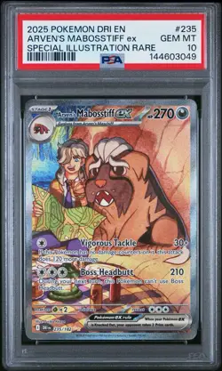 PSA 10 POKEMON DRI EN-DESTINED RIVALS #235 ARVEN'S MABOSSTIFF ex SIR - Image 1
