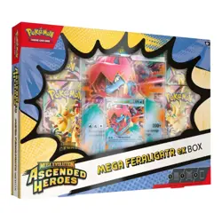 Pokemon TCG Mega Evolution Ascended Heroes Mega Feraligatr ex Box Pre Sale - Image 1