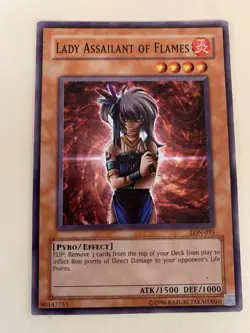Lady Assailant of Flames - LON-035 - YuGiOh-LP - Image 1