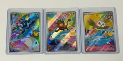 Pokemon First Partner Illustration Collection Series 1 Alolan Starters Promo Set - Image 1