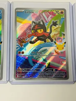 Pokemon First Partner Illustration Collection Series 1 Alolan Starters Promo Set - Image 3