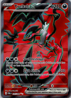 Pokemon TCG Perfect Order English Yveltal EX 105/088 Ultra Rare Full Art NM - Image 1